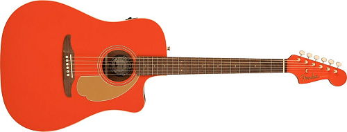 FENDER LTD ED Redondo Player Fiesta Red, Gold Hardware Электроакустическая гитара