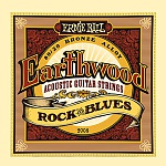 Фото:Ernie Ball P02008 Earthwood Rock & Blues Комплект струн для акустической гитары, бронза, 10-52