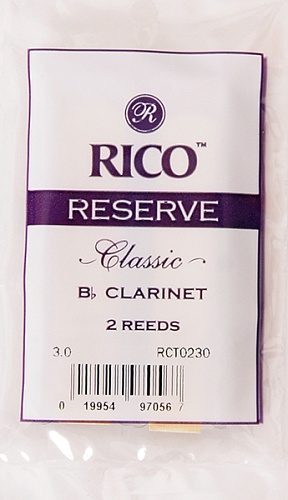 Rico RCT0230 Reserve Classic Трости для кларнета Bb, размер 3.0, 2шт.