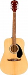 Фото:FENDER FA-125 DREADNOUGHT WALNUT Акустическая гитара, цвет натуральный, в комплекте чехол