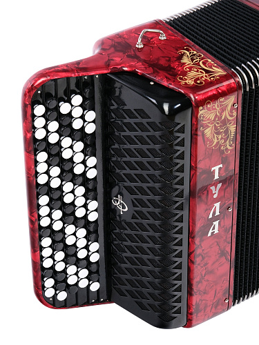 Тульская Гармонь BN-37-RD Баян ученический двухголосный "Тула-209", 92/55х100-II, красный
