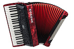 Фото:HOHNER The New Bravo III 120 red Комплект: аккордеон, чехол, ремни
