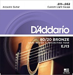 Фото:D'Addario EJ13 BRONZE 80/20 Струны для акустической гитары, 11-52