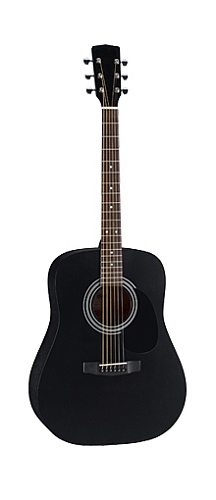 Lutner LAD810-BKS Акустическая гитара, дредноут, цвет черный матовый