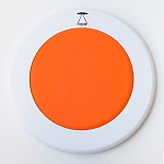 Фото:Ufopad UP11CORWH Тренировочный пэд, бесшумный, двусторонний, круглый 11", оранжевый/белый
