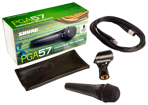 SHURE PGA57-XLR Кардиоидный инструментальный микрофон c кабелем XLR -XLR