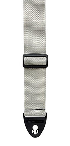 D'Andrea 1355SILVER Polyweb Ace-Lock Ремень для гитары, серебристый