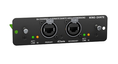 Behringer Wing-Dante Карта Dante для цифрового микшерного пульта Behringer Wing, 64х64 аудиоканала