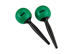 Фото:Nino Percussion NINO582GR Маракасы пластиковые, круглые на ручке, зеленые