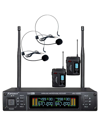 Karsect JRU-680D/PT-71C/HT-11A Радиосистема с 2 головными гарнитурами