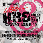 Фото:La Bella HRS-81 HRS Crazy Eights Комплект струн для 8-струнной электрогитары, никелированные, 9-74