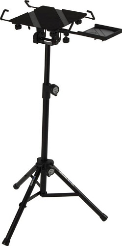 QUIK LOK LPH004 Устойчивая стойка для ноутбука на треноге с площадкой для мышки, высота от 75 до 129 см