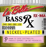 Фото:La Bella RX-N4A RX – Nickel Комплект струн для бас-гитары, никелированные, 40-100