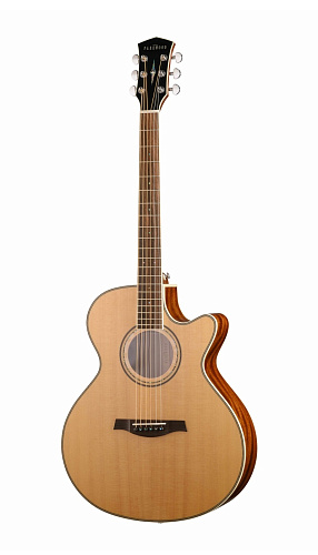Parkwood P670-WCASE-NAT Электроакустическая гитара, с вырезом, с футляром