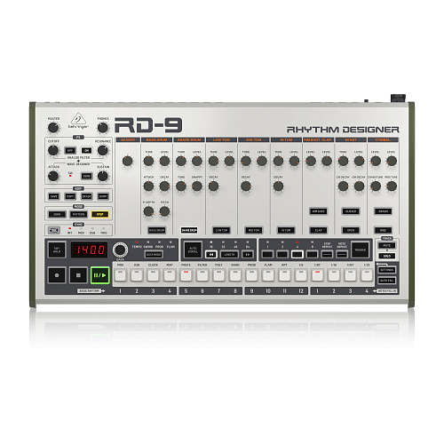 Behringer RD-9 Классическая аналоговая/цифровая драм-машина, 64-шаговый секвенсор