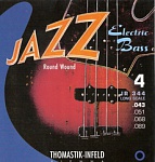Фото:Thomastik JR344 Jazz Round Wound Комплект струн для бас-гитары, никель, круглая оплетка, 43-89