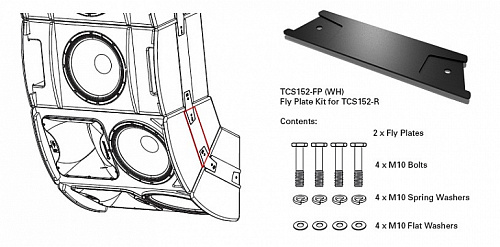 Turbosound ATHENS TCS152-FP Комплект пластин для крепления на TCS152