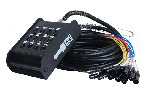 PROAUDIO MCS-0804-10ME Мультикор со сценической коробкой: 8 входов XLR, 4 выхода XLR, кабельные разъ