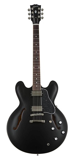 GIBSON 2019 ES-335 SATIN TRANS BLACK Полуакустическая электрогитара, цвет черный, в комплекте кейс