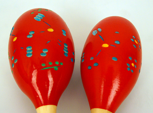 Fleet M2 Деревянные маракасы на ручке диаметр 8.2cм, длина 28см.