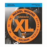 Фото:D'Addario EXL160M Nickel Wound Комплект струн для бас-гитары, Medium, 50-105, Medium Scale