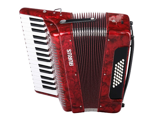 Aurus JH2018-RED Аккордеон 32/32, красный, с футляром