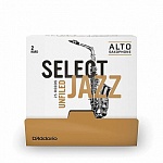Фото:Rico RRS01ASX2H-B25 Select Jazz Трости для саксофона альт, размер 2, жесткие (Hard), 25шт