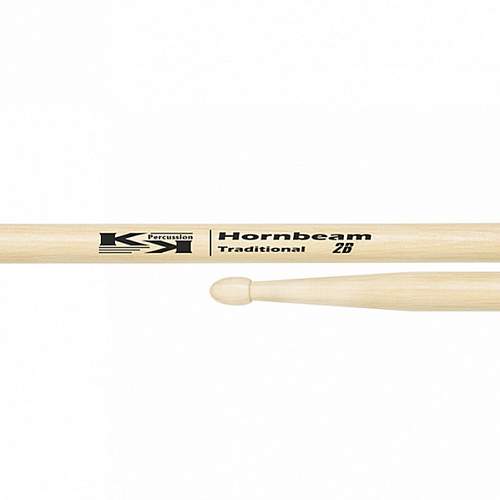 KK Percussion KKGN0C02B Hornbeam 2B Барабанные палочки, граб, деревянный наконечник