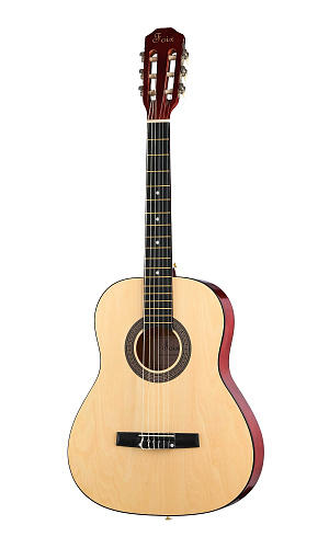 Foix FCG-2036CAP-NA-3/4 Классическая гитара 3/4 с чехлом, ремнем, тюнером, цвет натуральный