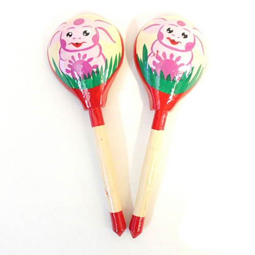 Хохлома LHL6702 Деревянная ложка полубаская, роспись "Лунтик"