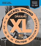 Фото:D'Addario EXL115W XL NICKEL WOUND Струны для электрогитары, 11-49