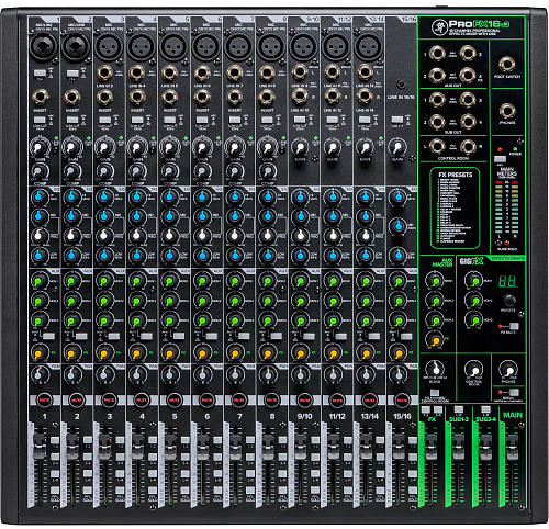 MACKIE ProFX16v3 16-канальный микшер с процессором эффектов и USB