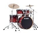 Фото:Tama MBS42S-DCF Starclassic Performer Ударная установка из 4-х барабанов, цвет тёмная вишня, клён/берёза