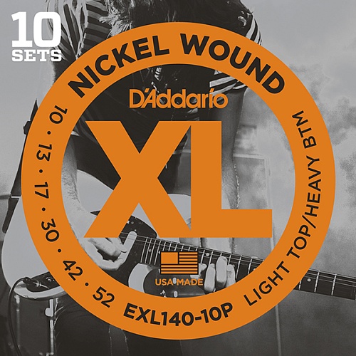 D'Addario EXL140-10P Nickel Wound    10-52, 10 