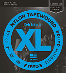 Фото:D'Addario ETB92-5 Tapewound Комплект струн для 5-струнной бас-гитары, нейлон. опл, Medium, 50-135