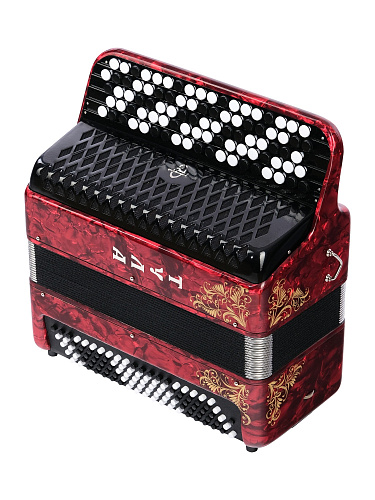 Тульская Гармонь BN-37-RD Баян ученический двухголосный "Тула-209", 92/55х100-II, красный