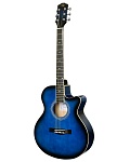 Фото:Martin Romas MR-440 BLS Гитара акустическая 40”, цвет синий бёрст