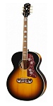 Фото:Epiphone J-200 Aged Vintage Sunburst Электроакустическая гитара, цвет санбёрст