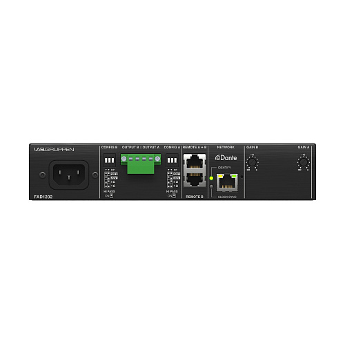 Lab.Gruppen FAD1202 Усилитель инсталляционный, вход только Dante, класс D, 2 канала