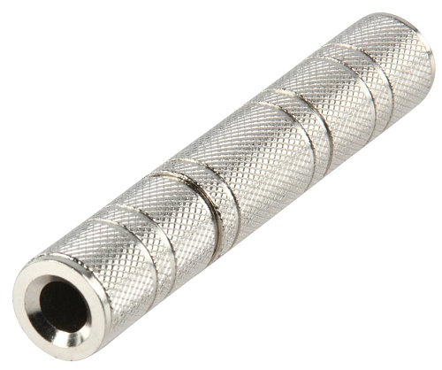 Lutner AC-039 Переходник (разъем переходной) 6.35мм моно гнездо — 6.35мм моно гнездо, Лютнер