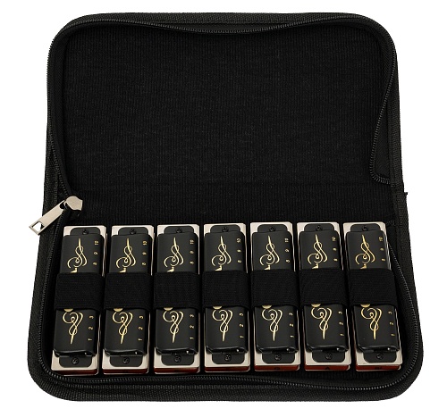 Cascha HH-2224 Professional Blues Набор из 7 губных гармошек (C-D-E-F-G-A-Bb), с футляром