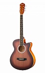 Фото:Naranda HS-4040-MAS Акустическая гитара, с вырезом, красный санберст