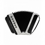 Фото:HOHNER Fun Nova II 80 Iight (A7001) white perloid celluloid Кнопочный аккордеон 3/4 гриф B