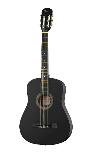 Foix FCG-2038CAP-BK-MAT Классическая гитара с чехлом, ремнем, тюнером, черная матовая