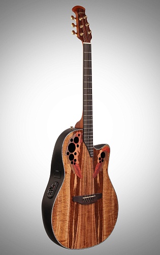 Ovation CE44P-FKOA Celebrity Elite Plus Mid Cutaway Natural Figured Koa Электроакустическая гитара