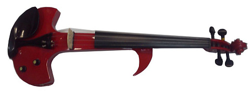 HANS KLEIN HKV-1E/RD  (Пр-во Германия) Электроскрипка контурная, КОМПЛЕКТ: скрипка+мостик+смычок+кейс, звукосниматель