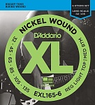 Фото:D'Addario EXL165-6 XL NICKEL WOUND Струны для 6-струнной бас-гитары 6-string Long RLTMB 32-135 D`Addario