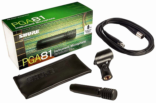 SHURE PGA81-XLR Конденсаторный кардиоидный инструментальный микрофон