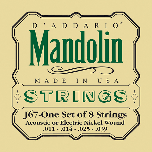 D'Addario J67 Комплект струн для мандолины, никель