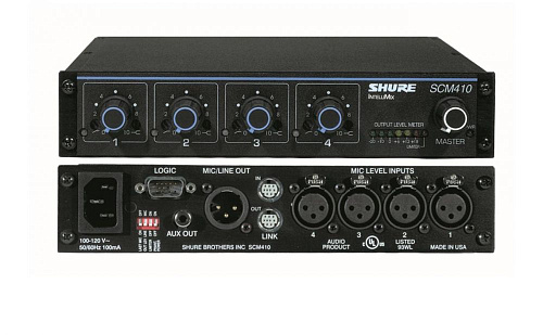 SHURE SCM410E 4-канальный автоматический микрофонный микшер